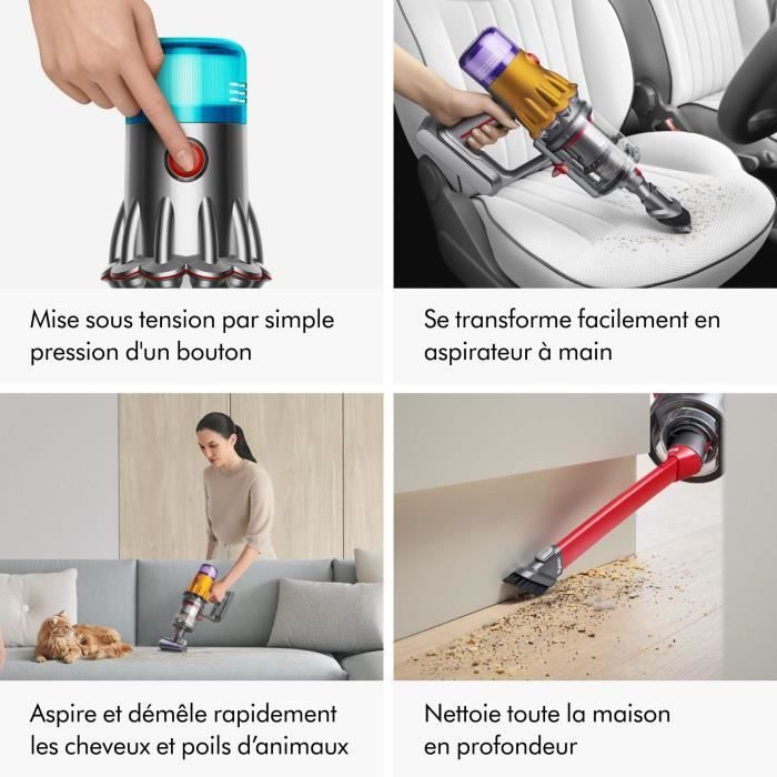 Aspiradora de mano inalámbrica DYSON V12 Origin - 545 W - 120 AW - 60 min - Gris