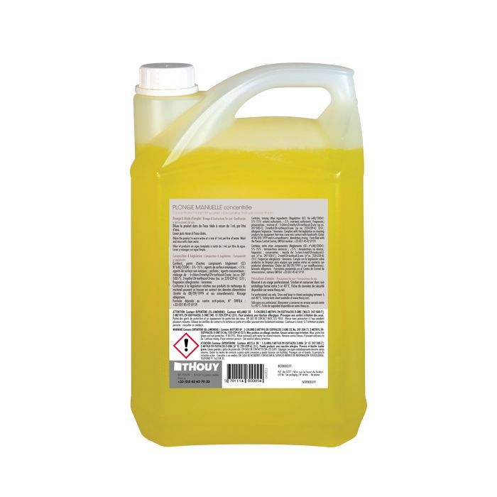 Liquide vaisselle plonge concentrée BRIOXOL - bidon de 5 litres