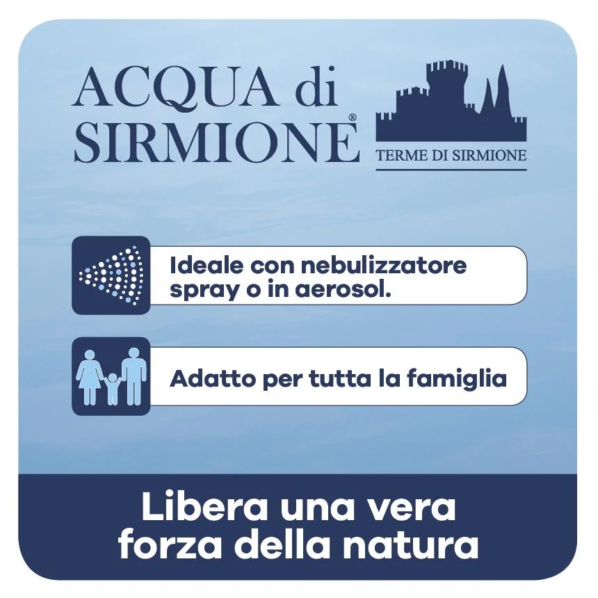 Água de Sirmione Solução Nasal de Água de Sirmione 6 frascos de 15 ml Alivia o nariz entupido