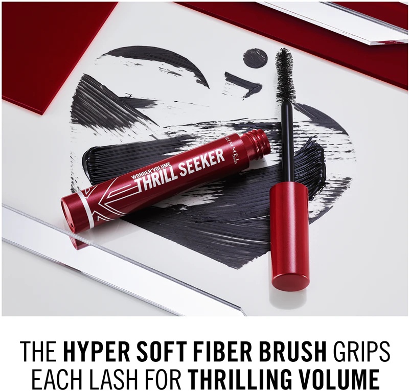 Rimmel WonderVolume Thrill Seeker skropstu tuša, kas atliec un piešķir skropstām apjomu