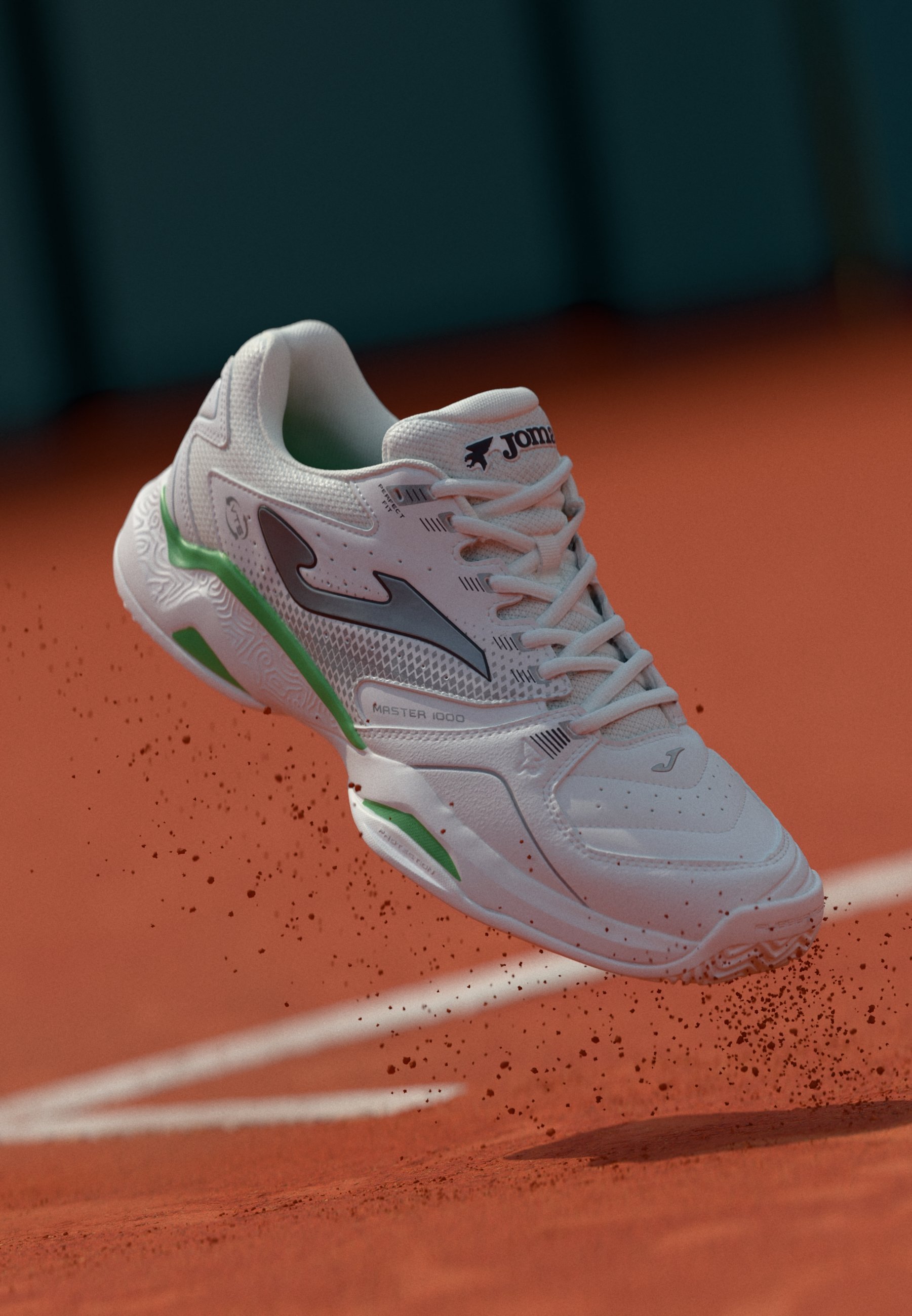 Joma MASTER 1000 CLAY - Scarpe da tennis per campi in terra battuta - bianco/nero