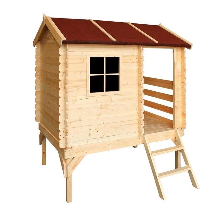 Wooden playhouse for children - Timbela M501B - 175x130xH205cm