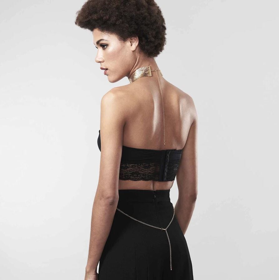 Indiscreet Jewelry Metallic Desire – Collana in maglia metallica color oro