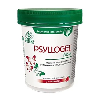 PSYLLOGEL Psyllogel, complément prébiotique sans sucre à base de fibres, pot de 170 g, saveur fraise