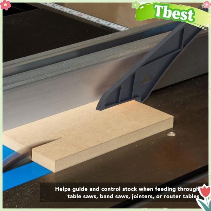 Bastoncino di spinta per sega da tavolo, bastoncino di spinta per lavorazione del legno con impugnatura ergonomica, alta visibilità, lunghezza di
