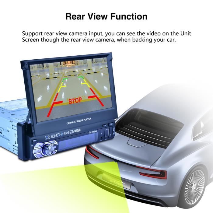 NEUFU 7'' 1DIN Bluetooth Voiture Autoradio GPS Navi Stereo MP3MP5 USB AUX FM Radio