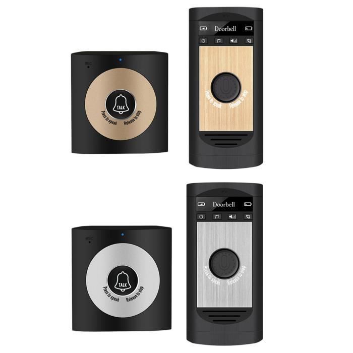 Interphone Sans Fil Sonnette De Conversation Bidirectionnelle Interphone Noir UNE
