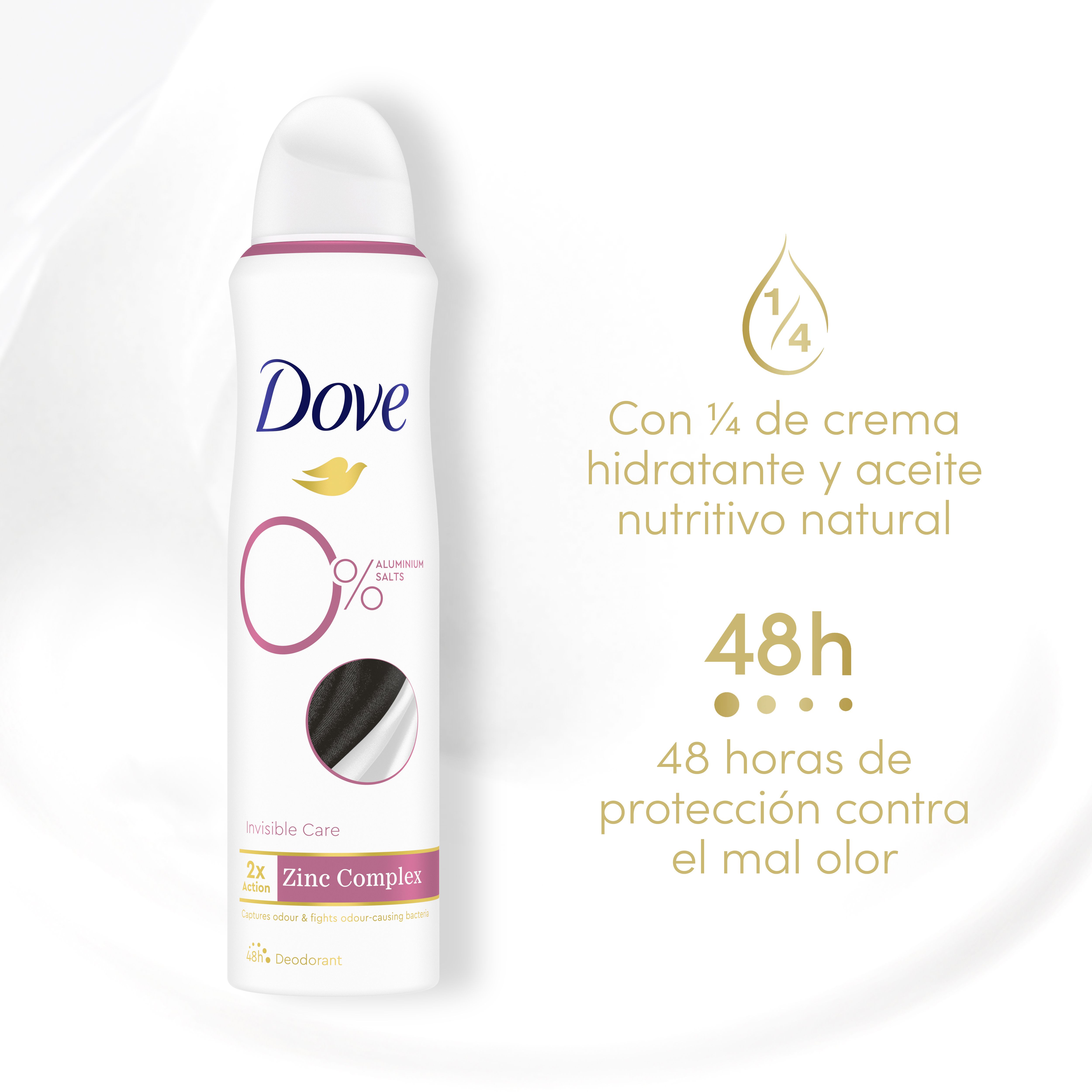 Nevidni dezodorant v spreju z 0 % aluminija Dezodoranti brez aluminija