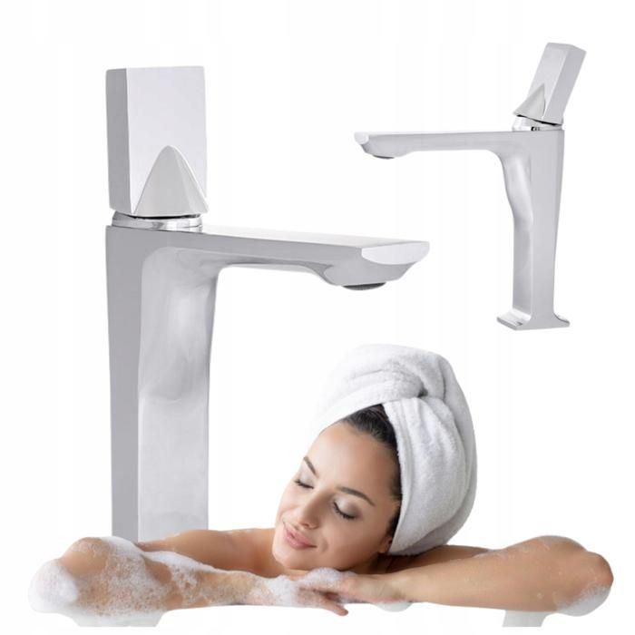 SILLA Messing-Waschtischarmatur – Wassersparende Armatur – Chrom-Finish – BR2192