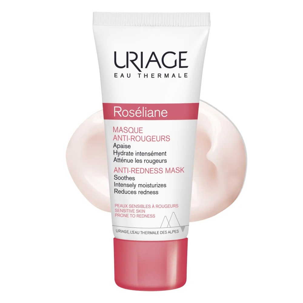 URIAGE Uriage Rosèliane Καταπραϋντική Μάσκα Προσώπου κατά της Ερυθρότητας 40 ml για Ευαίσθητο Δέρμα