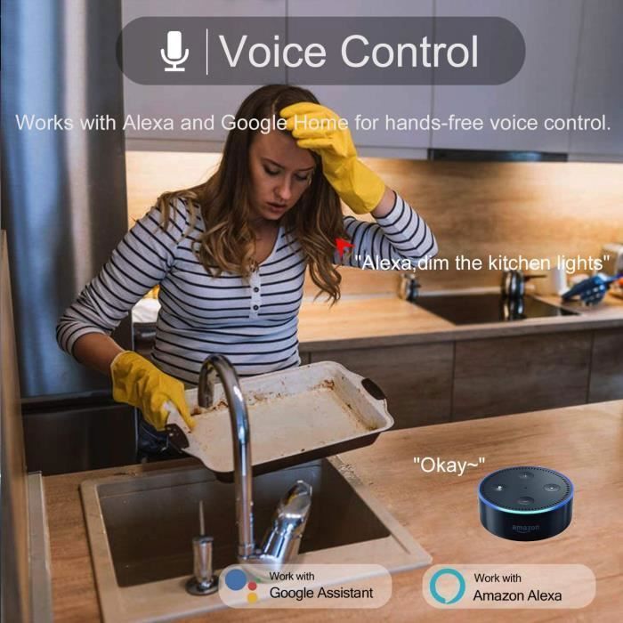 Ampoule Connectée LED WiFi Intelligente Dimmable 9W 1000Lm B22 Smart Ampoule compatible avec Alexa Echo Google AMPOULE INTELLIGENTE