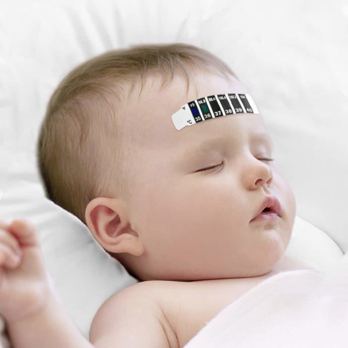 Bandes de Thermomètre Frontal Fiable,Autocollant Portable pour Vérifier la Température de Bébé,Adulte,Thermomètres de Voyage