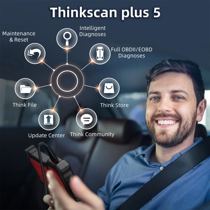 Herramienta de diagnóstico - Thinkcar - Thinkscan Plus S4 - OBD2 - Reinicio de 28 funciones - Diagnóstico completo