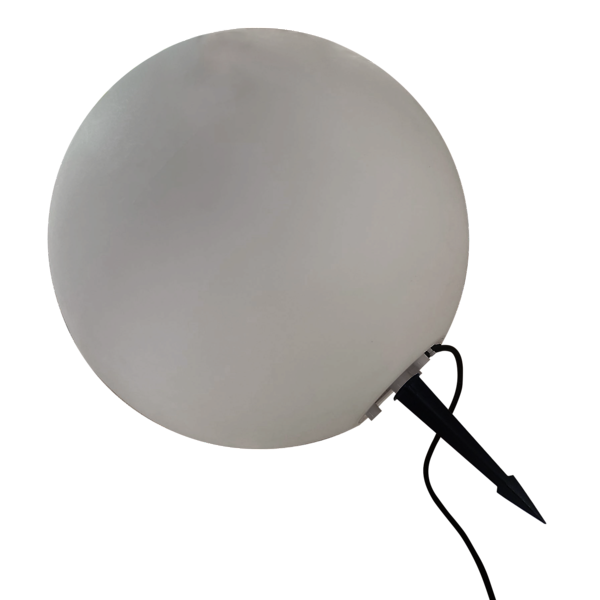 Lampa ogrodowa kula Gaja 45 cm akrylowa biała