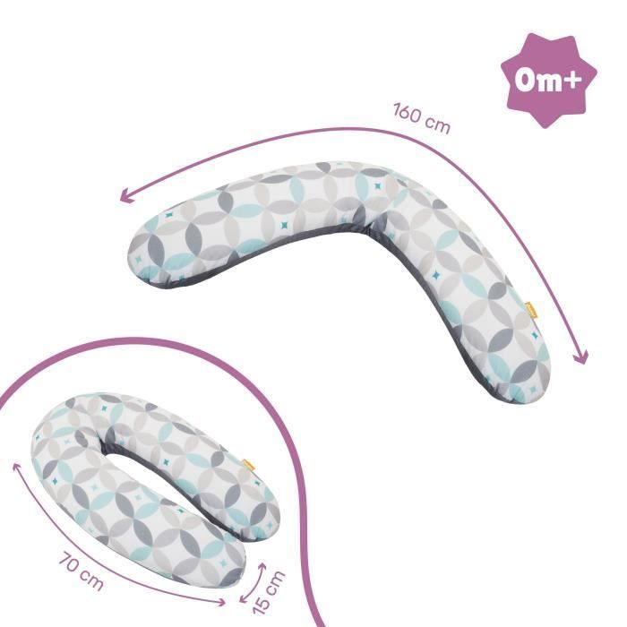 Almohada de maternidad convertible 2 en 1 Badabule - Almohada de lactancia - Diseño gráfico