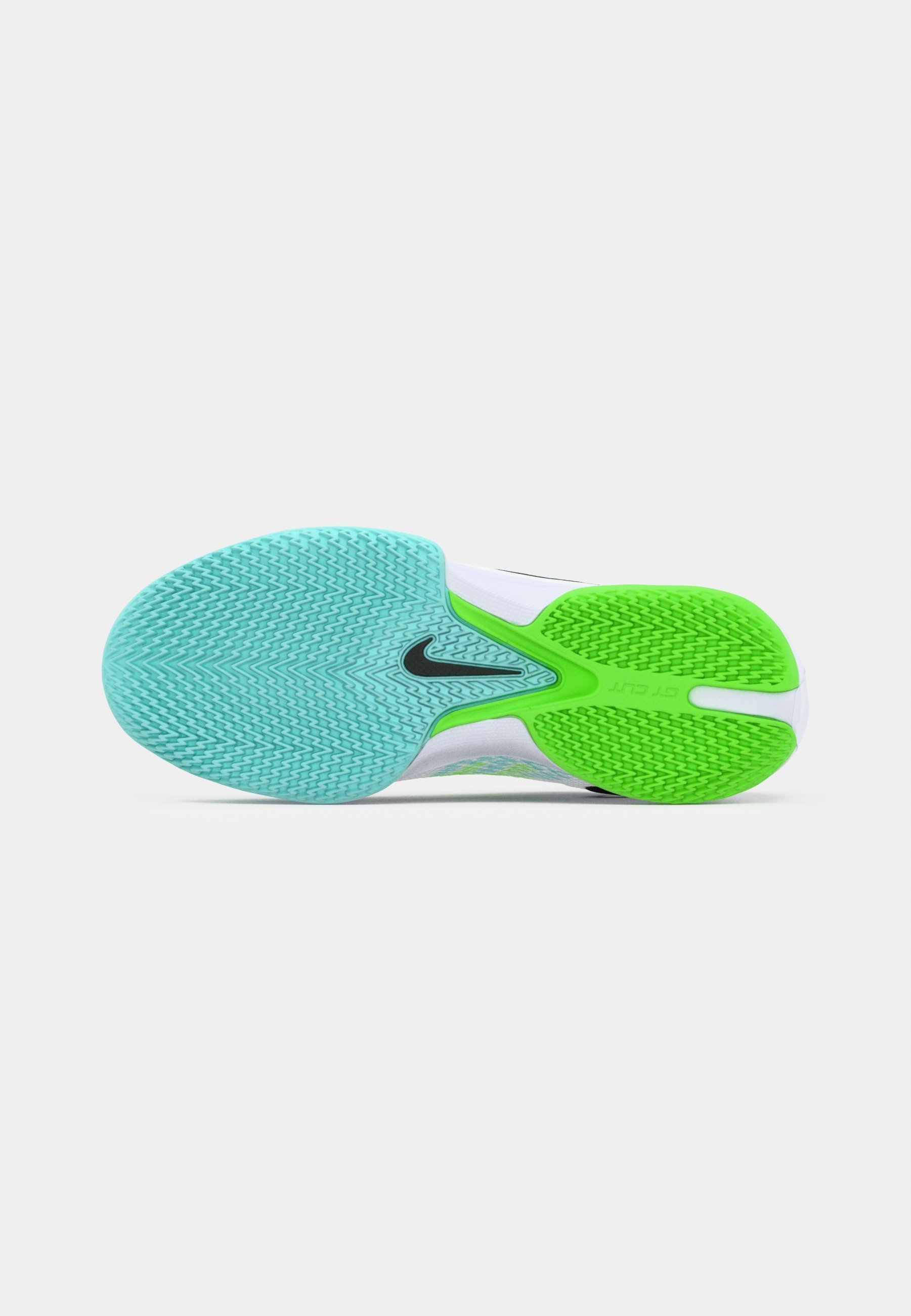 Nike Performance GT CUT ACADEMY - Basketbalschoenen - wit/groen/gebleekt turquoise/zwart
