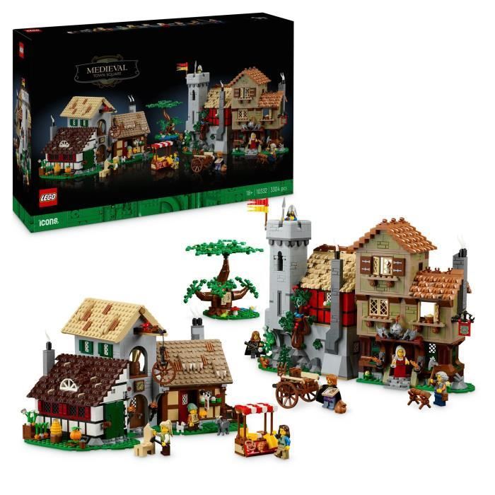 LEGO® Icons 10332 Praça Medieval Exclusiva da Cdiscount - Decoração de Interiores para Adultos