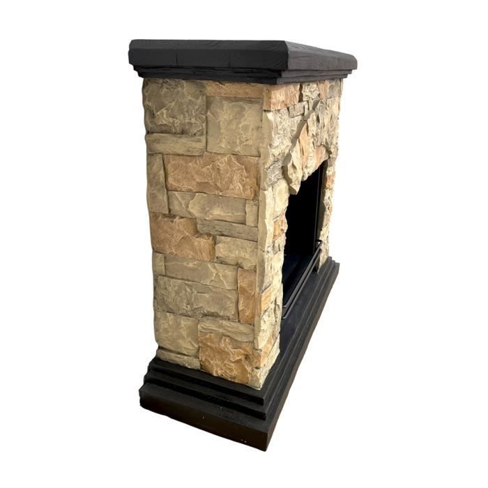 Chimenea de bioetanol - DIVINA FIRE - Belluno - Efecto piedra artificial - 105x38x100 cm - Ecológica