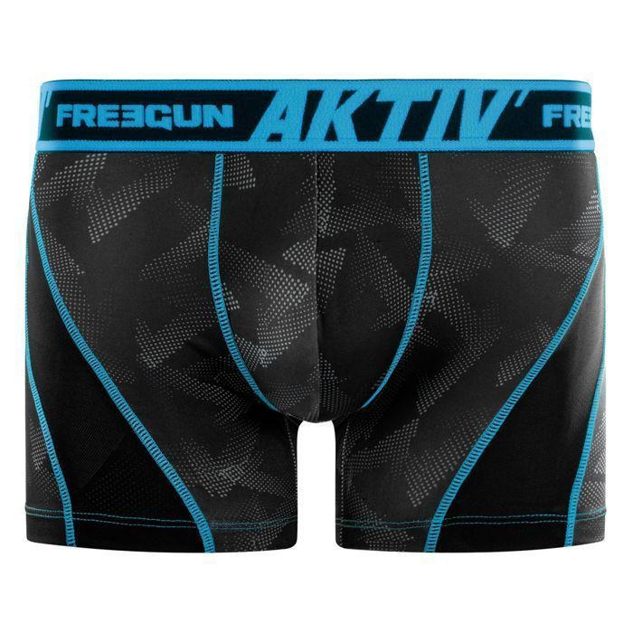 Calzoncillos bóxer Freegun AKTIV para hombre, ropa interior masculina - Negro (Paquete de 4)
