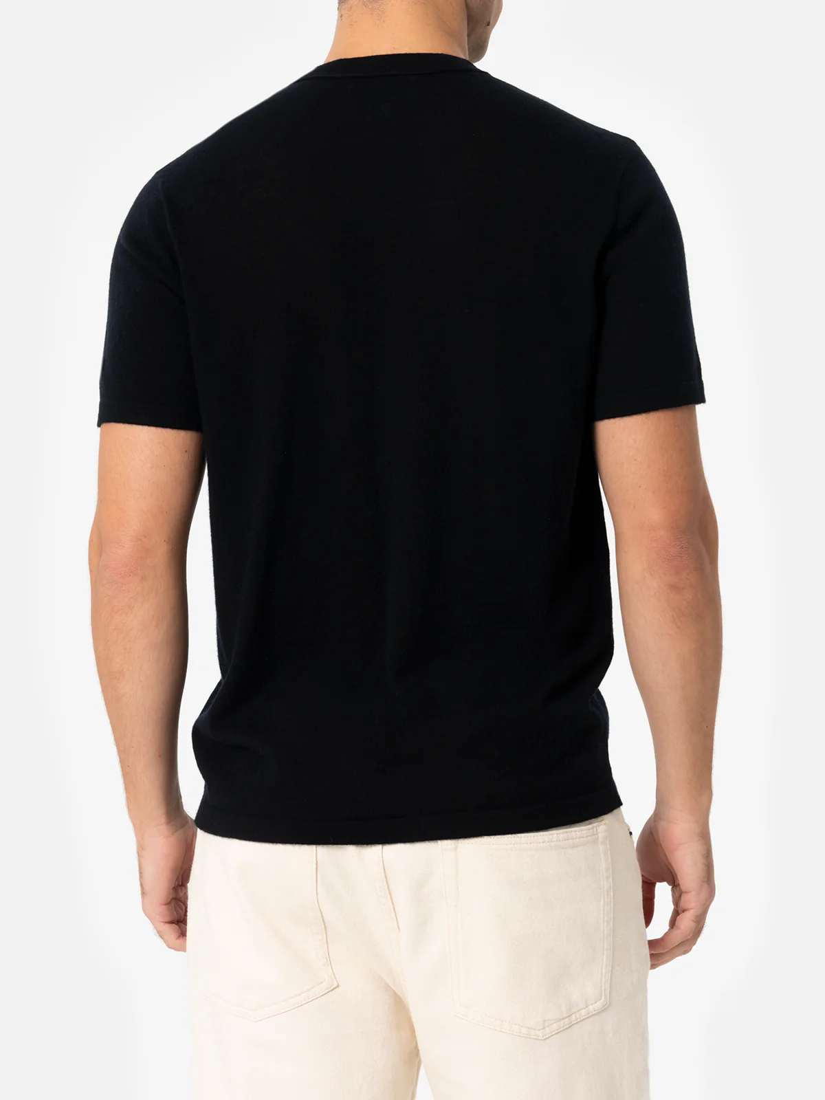 T-shirt homme Scott Black en cachemire mélangé