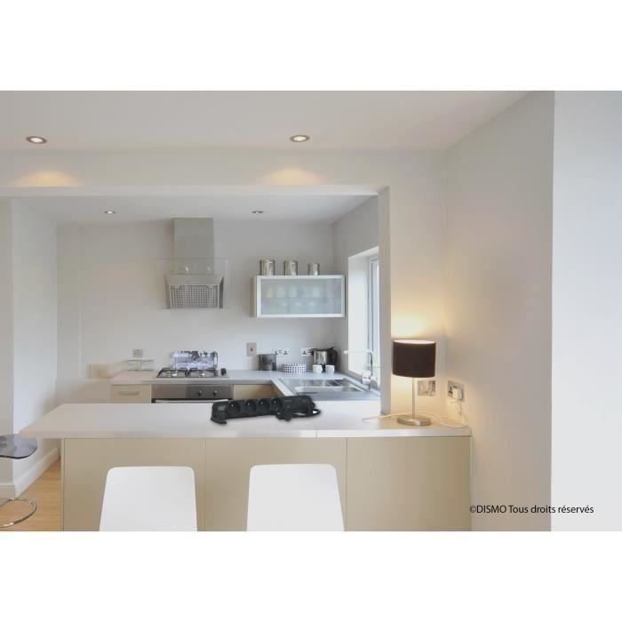 LEGRAND Comfort and Safety overspanningsbeveiliging, stekkerdoos met meerdere stopcontacten, 4x2 P+E, zwart