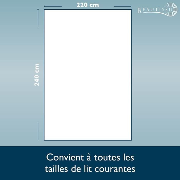 Beautissu Olivia – Grand Couvre Lit 220x240 cm Jeté de Lit Matelassé – Couverture Gris Jeté de Lit Respirant