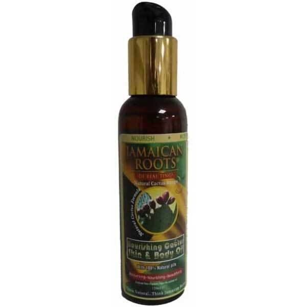 Aceite nutritivo para la piel y el cuerpo de Jamaican Roots, elaborado con cactus.