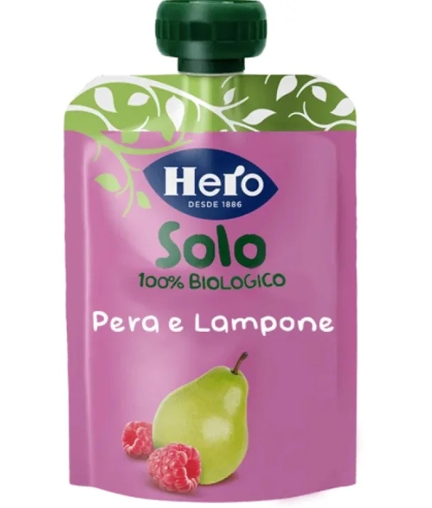 HERO SOLO Hero Solo Fruitmix peer en framboos 100 g 100% biologisch