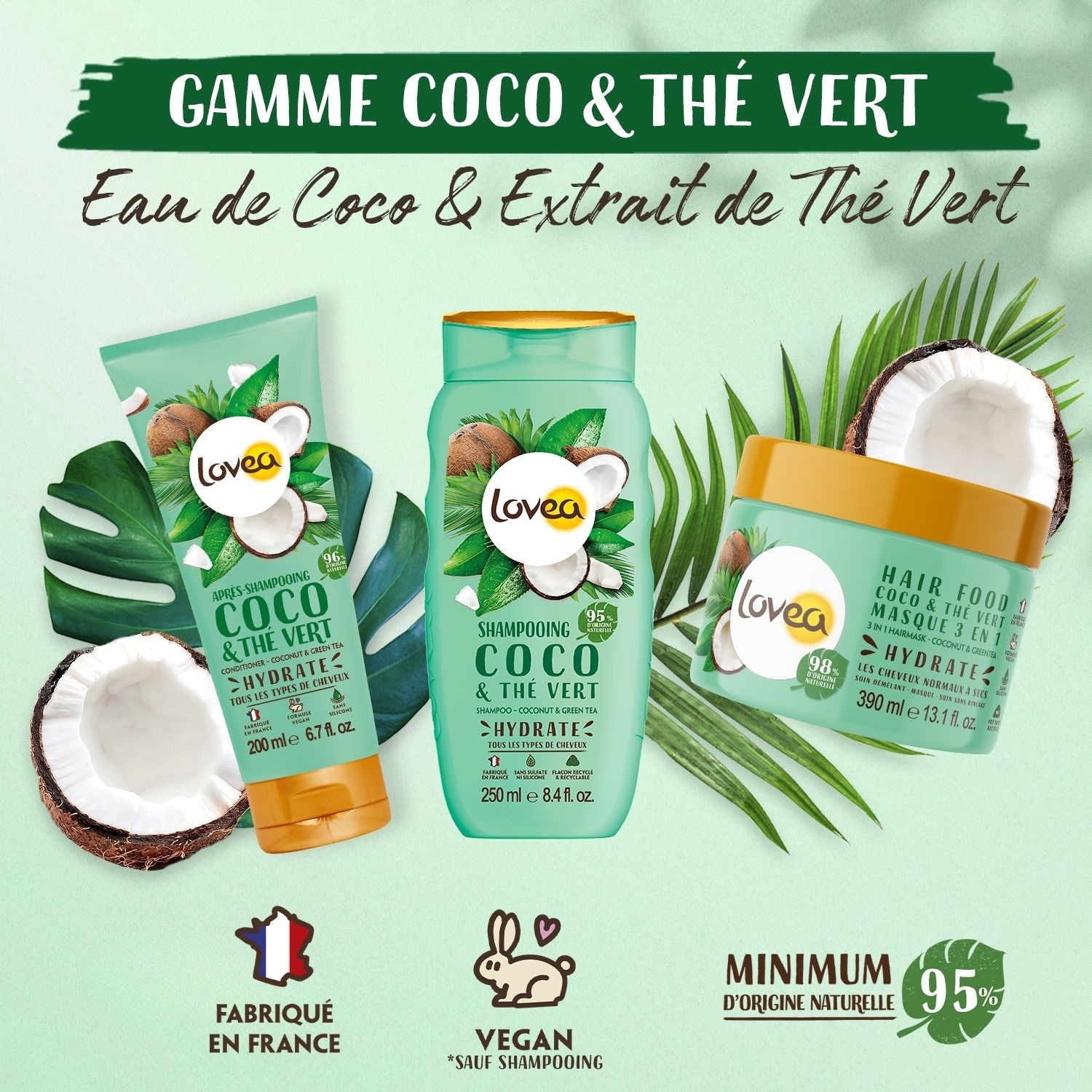 Lovea Hair Food Coco & Thé Vert Masque 3 en 1