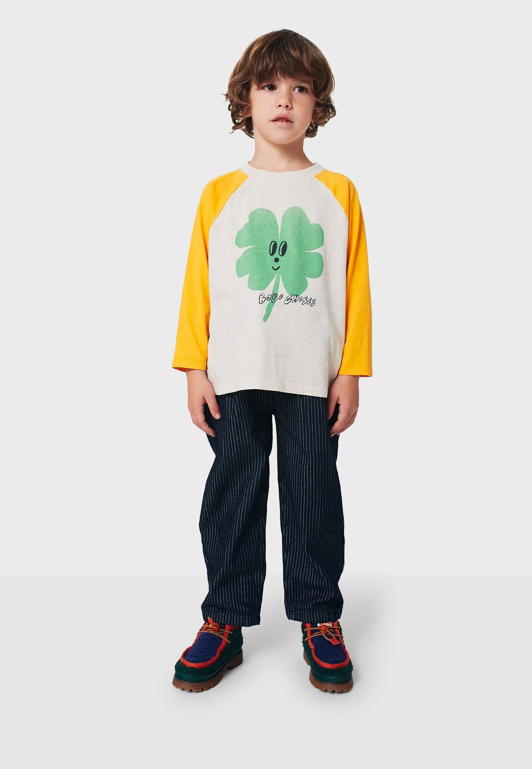 Bobo Choses LONG SLEEVE LENGHT LUCKY CLOVER UNISEX - Top met lange mouwen - gebroken wit