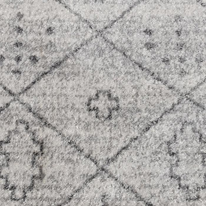 Tapis berbère 120x170 tissé motifs tribaux SAUTUL crème