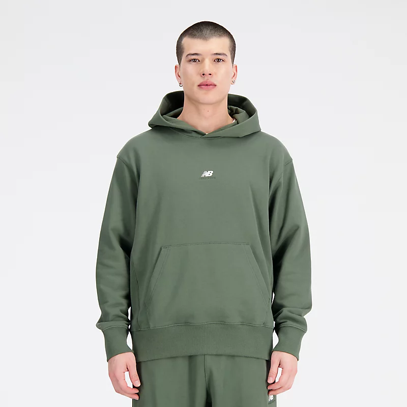 Athletics Remastered Graphic French Terry Hoodie für Herren – Tiefes Olivgrün