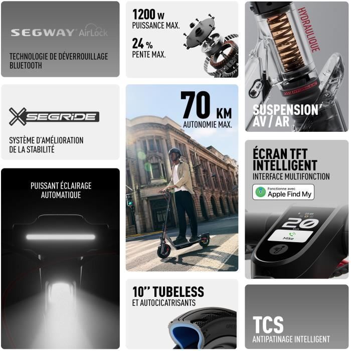 Elektroroller - SEGWAY - F3 Pro E - 1200 W - 10
