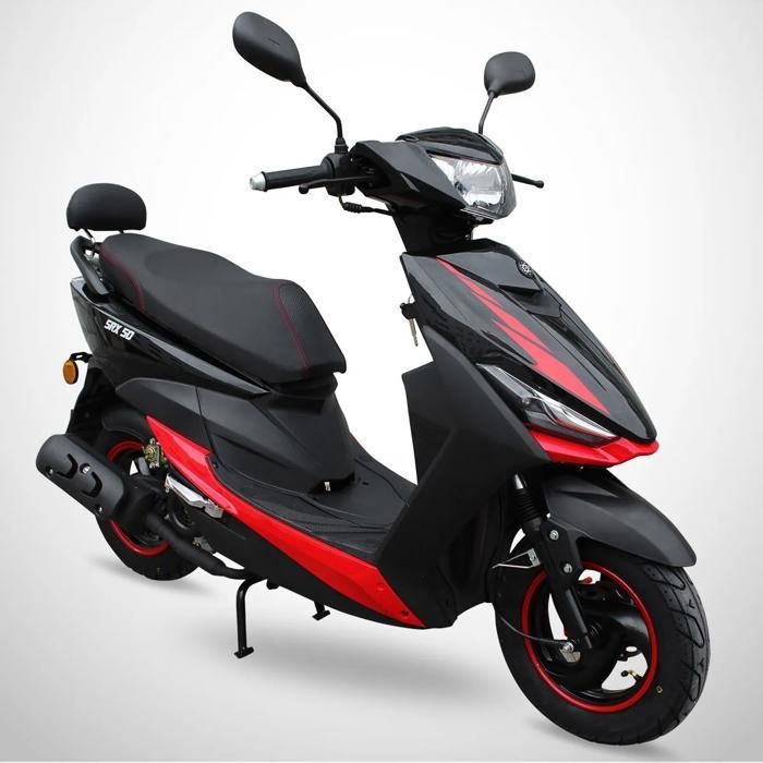 Scooter SRX 50 JIAJUE de 50 cc y 4 tiempos / Negro y rojo