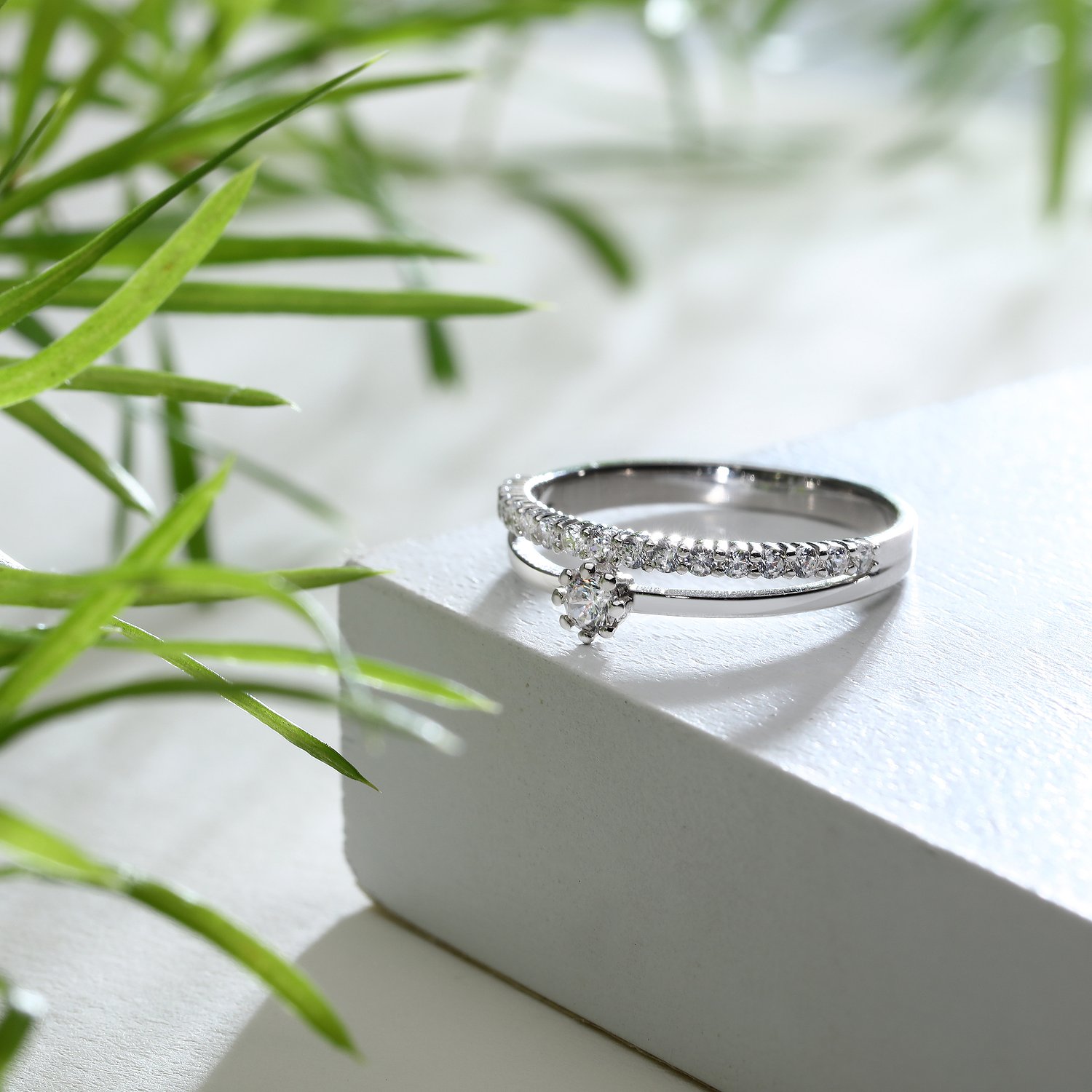 Live Diamond Bagues or blanc
