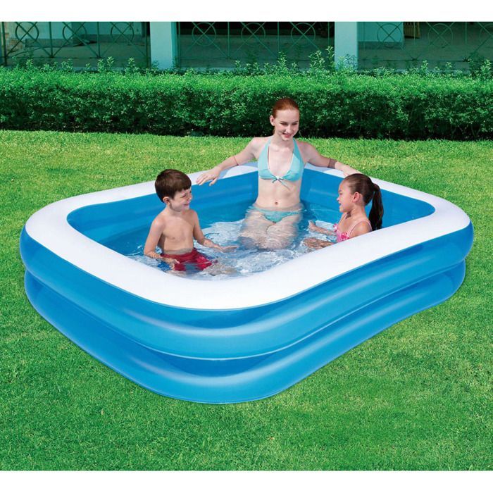 Bestway Inflatable Children's Pool - Rectangular - 201 x 150 x 51 cm - Blue