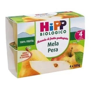 HIPP Bio-Fruchtraspeln 4 x 100 g Apfel Birne