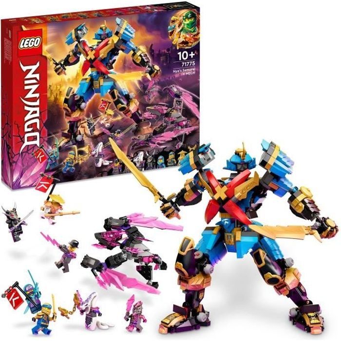 LEGO® NINJAGO 71775 Mech X Samurai di Nya, giocattolo mecha e personaggi per bambini