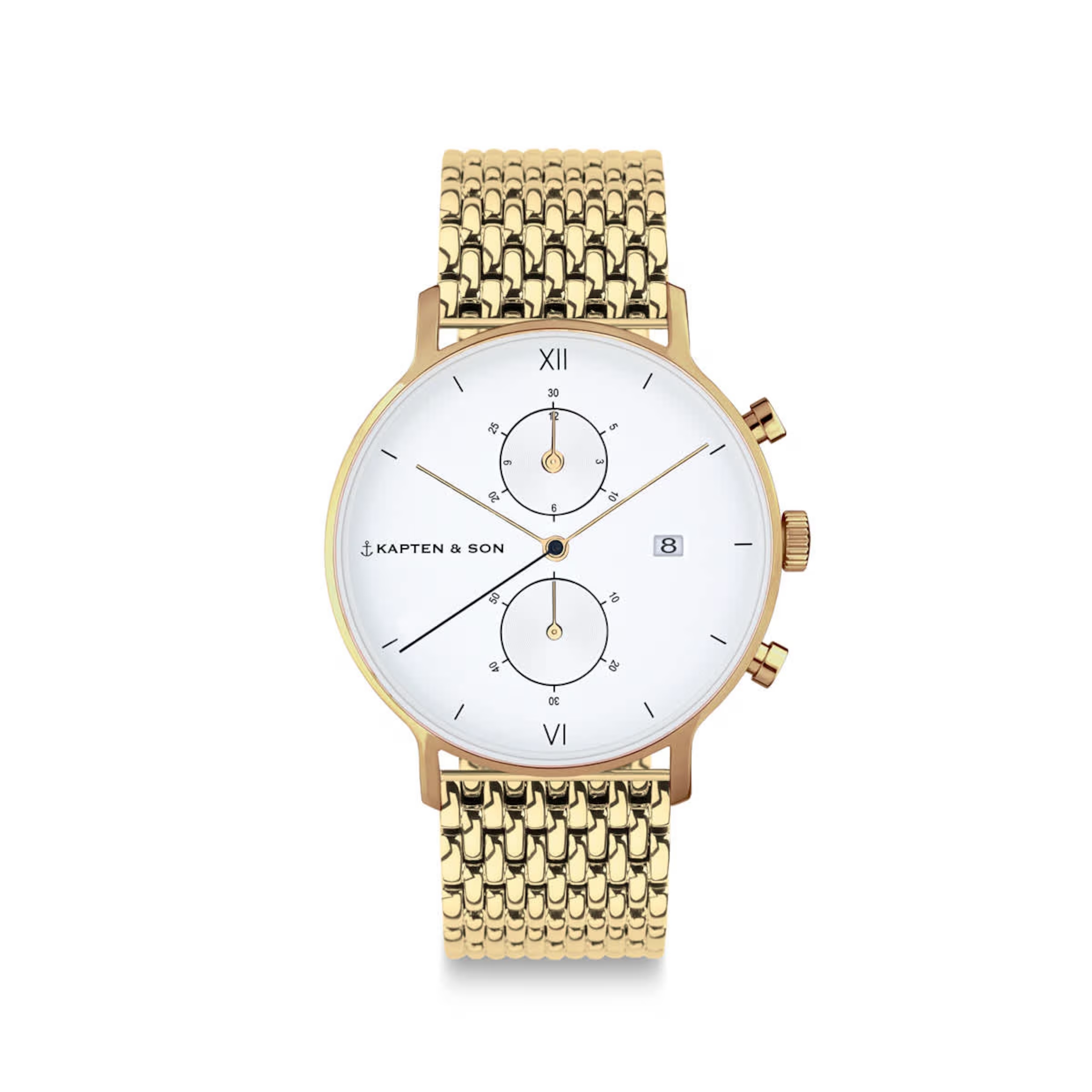 Chrono Small Gold Tissé Acier