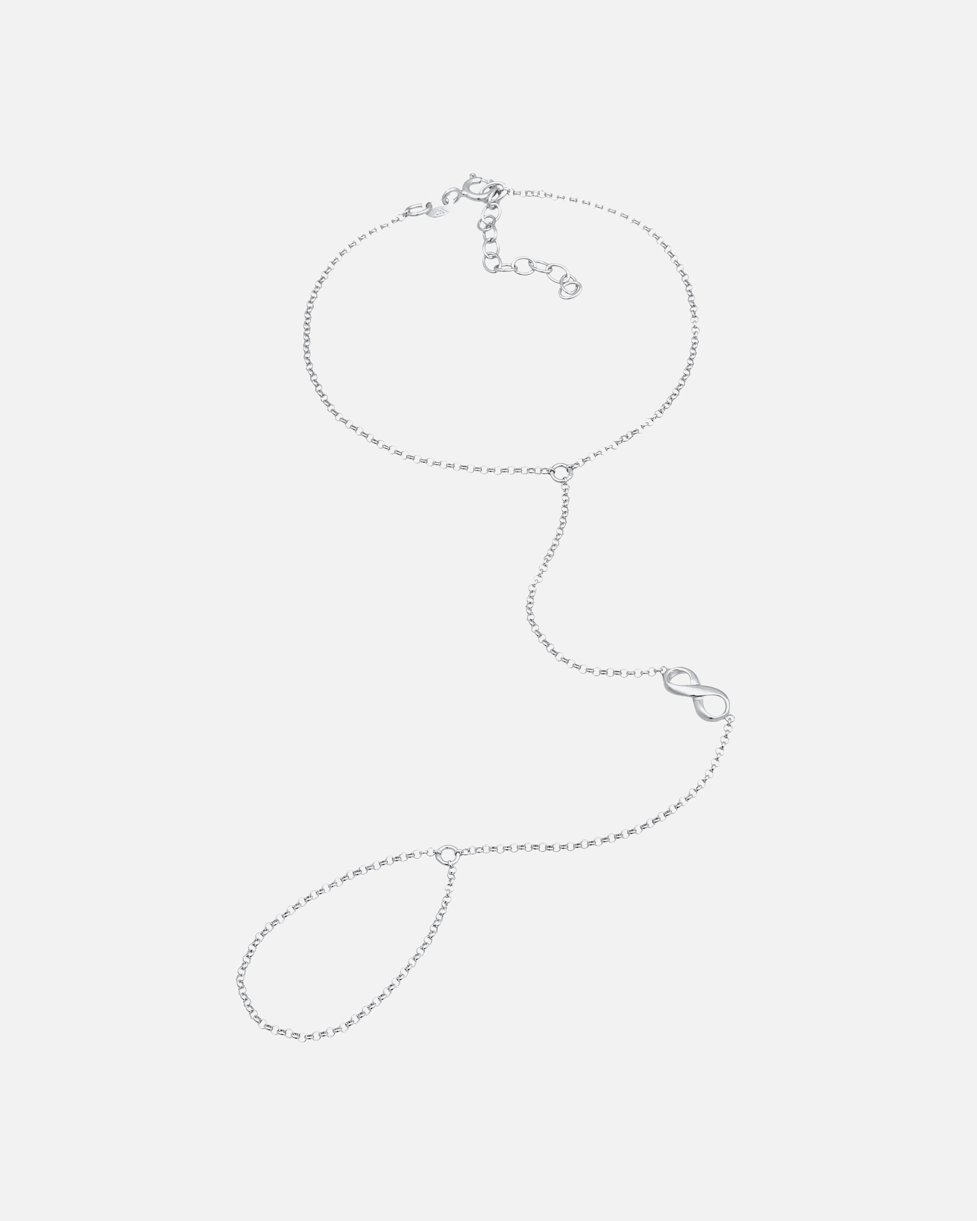 Elli Femmes chaîne à main symbole l'infini en argent sterling 925 plaqué or