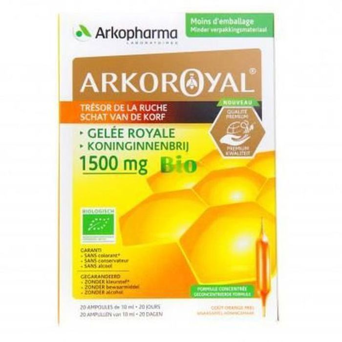 Arkopharma Arkoroyal Trésor de la Ruche Gelée Royale 1500mg Bio 20 ampoules