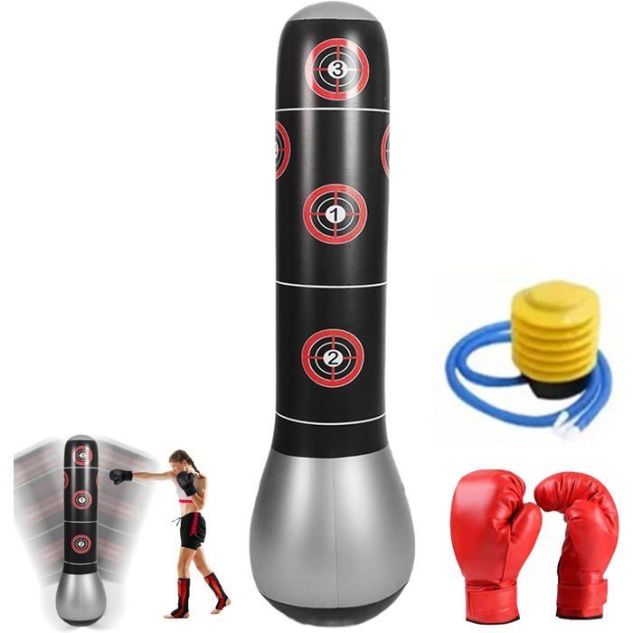 Children's Punching Bag, 150cm Freestanding Punching Bag, with Boxing Gloves and Pump for Training