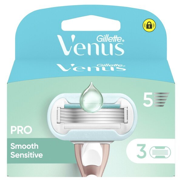 Žiletky na pupok Gillette Venus Pro Smooth Sensitive, 3 ks