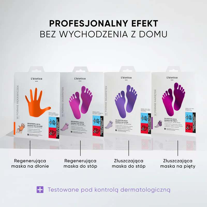 Meias esfoliantes L'biotica Masks para os pés, hidratantes e suavizantes.