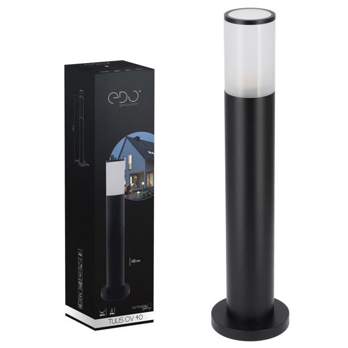 Poste de jardim - Linha Garden - TULIS OV 40 - Preto - IP54 - Metal