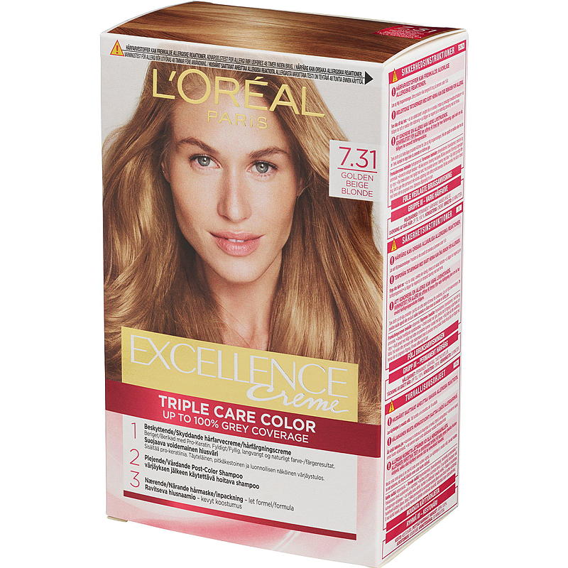 Loreal L'Oréal hårfarge 7.31 gyllen beige blond