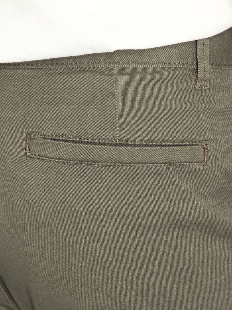 Nauwe chino broek - SWAT KHAKI