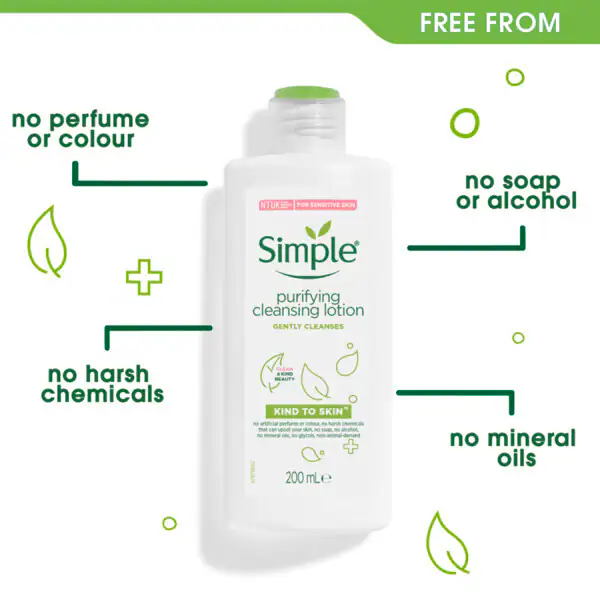 „Simple Kind to Skin“ valomasis valomasis losjonas 200 ml