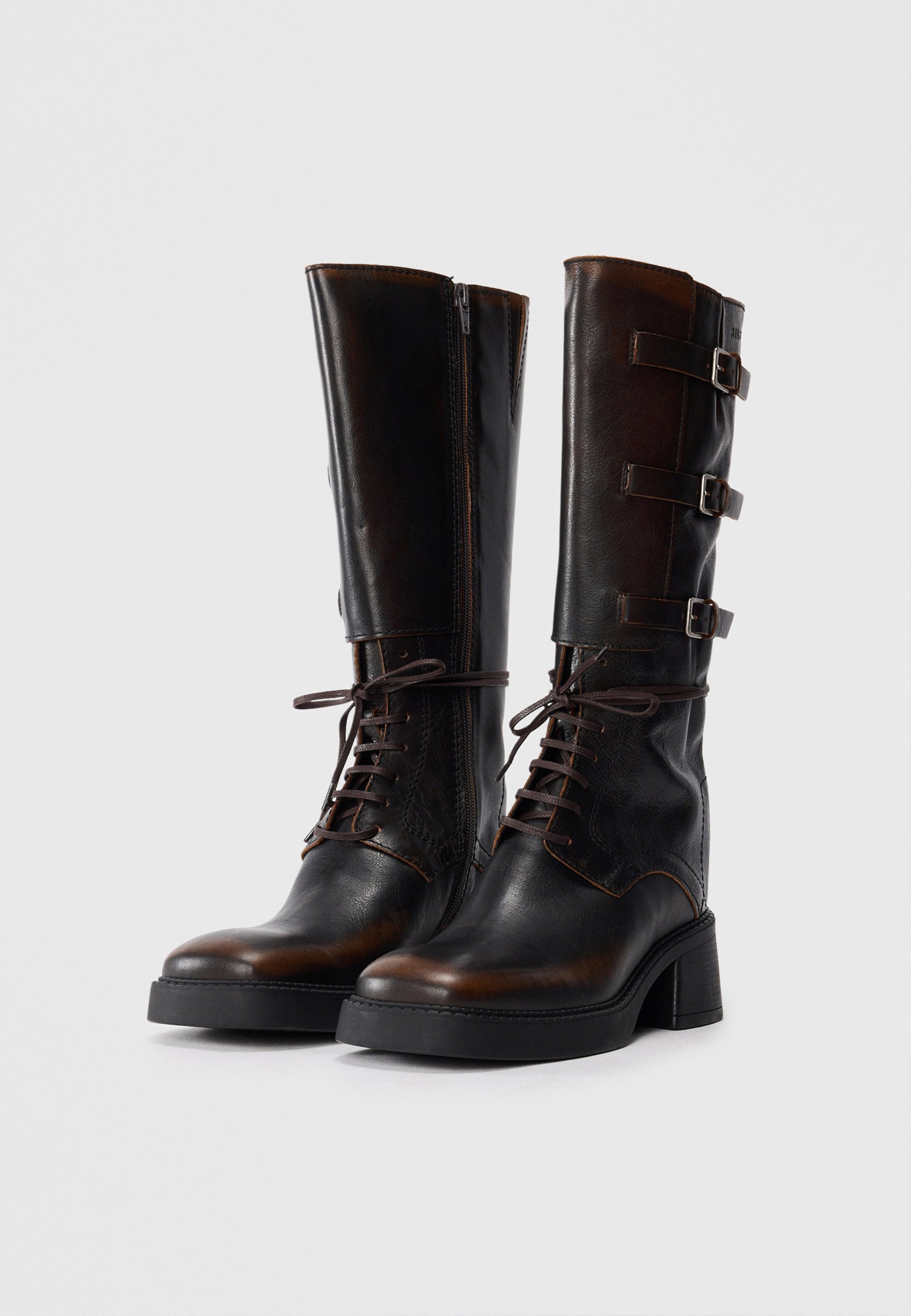 Bottes de cowboy/motard MIISTA SIGRID - marron