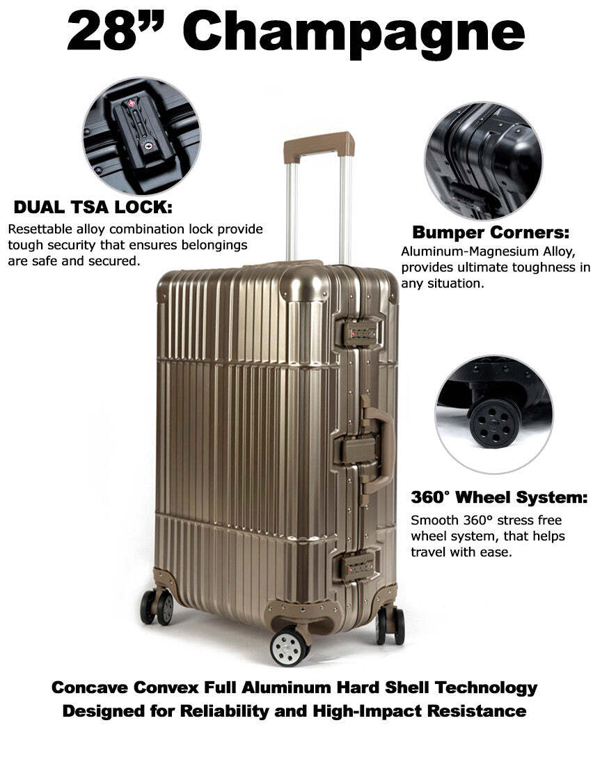 Υψηλής ποιότητας χειραποσκευές από άτρακτο από αλουμίνιο